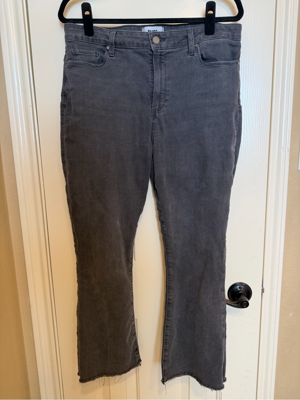 PAIGE Rory Crop Flare Jeans in Charcoal